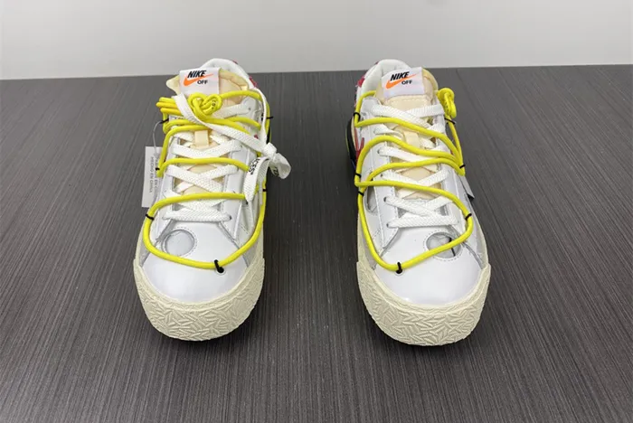 Off White x Nike Blazer Low White University Red DH7863-100