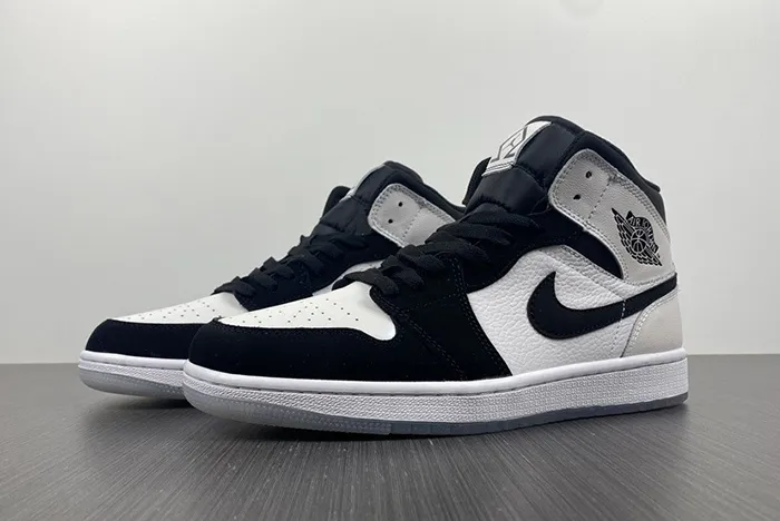 air jordan 1 mid white black Di*m*nd dh6933-100