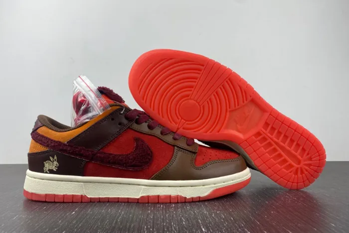 Nike Dunk Low Year Of The Rabbit Orange Brown FD4203-661